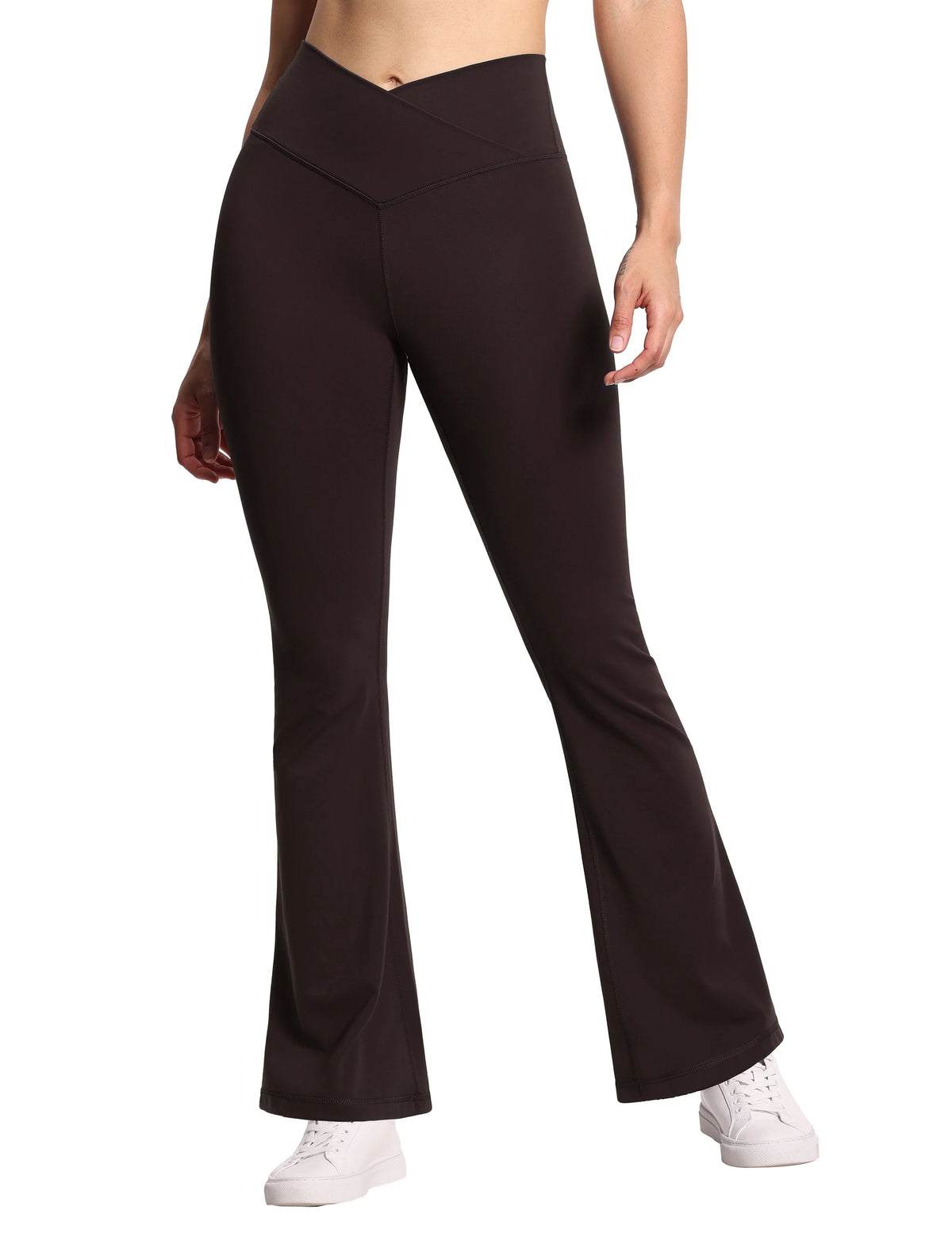 THE GYM PEOPLE Women's High Waist Flare Yoga Workout Leggings