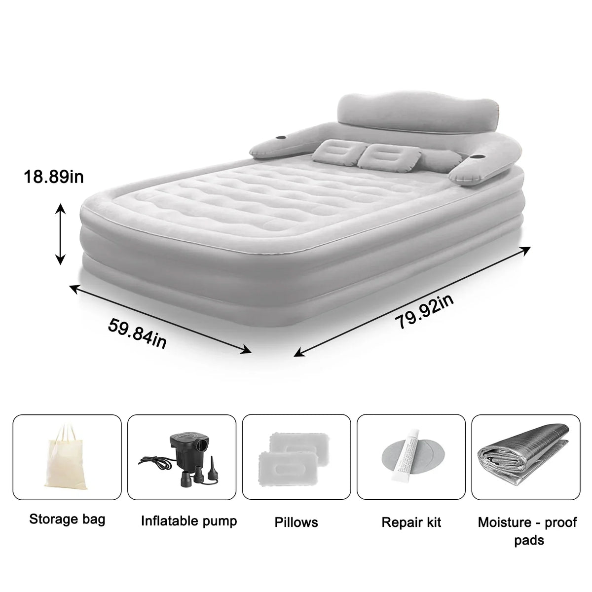Automatic Inflatable Camping Mattress With Built In Pump for Indoor Outdoor Use