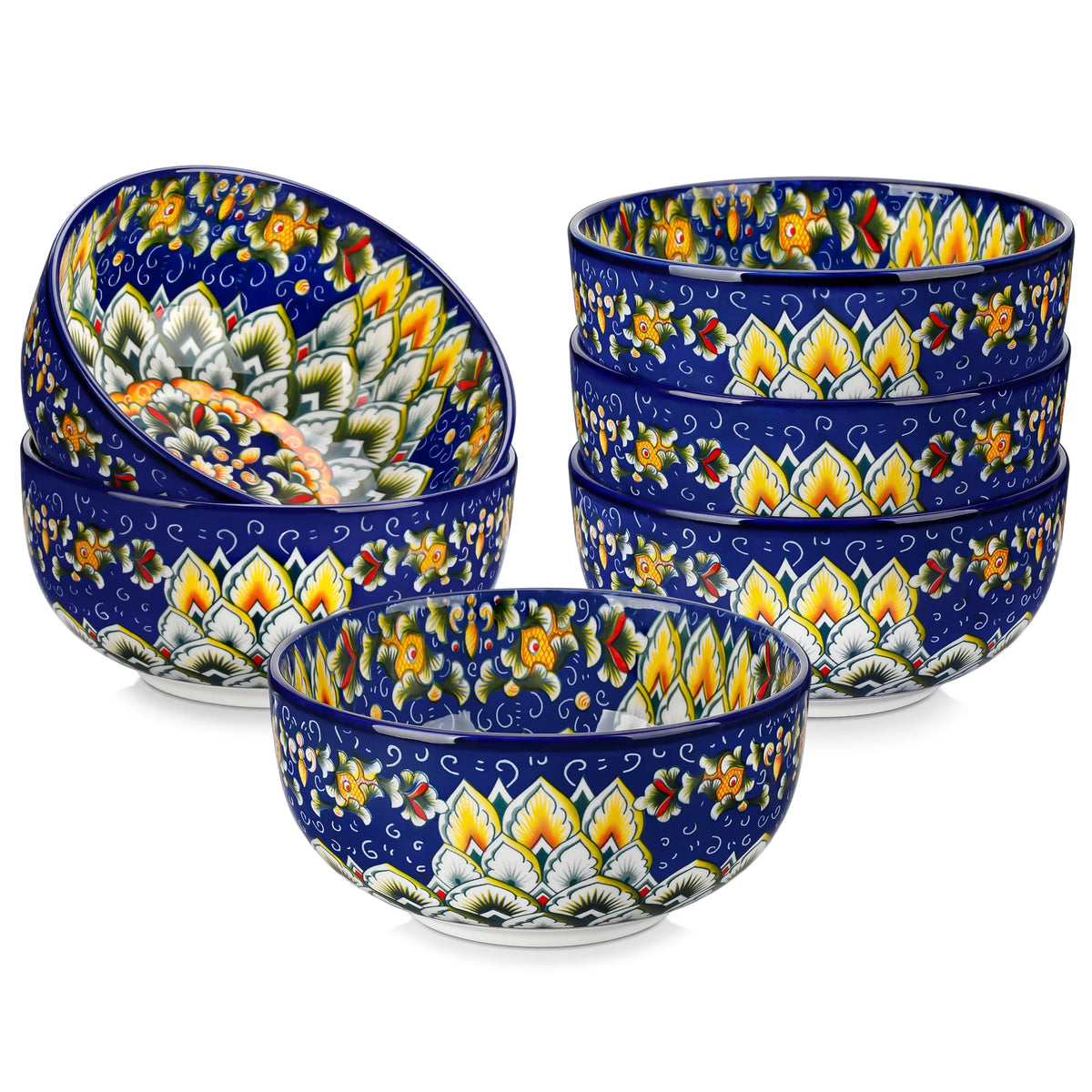 MALACASA Ceramic Cereal Bowls For Soup Salad Pasta And Oatmeal