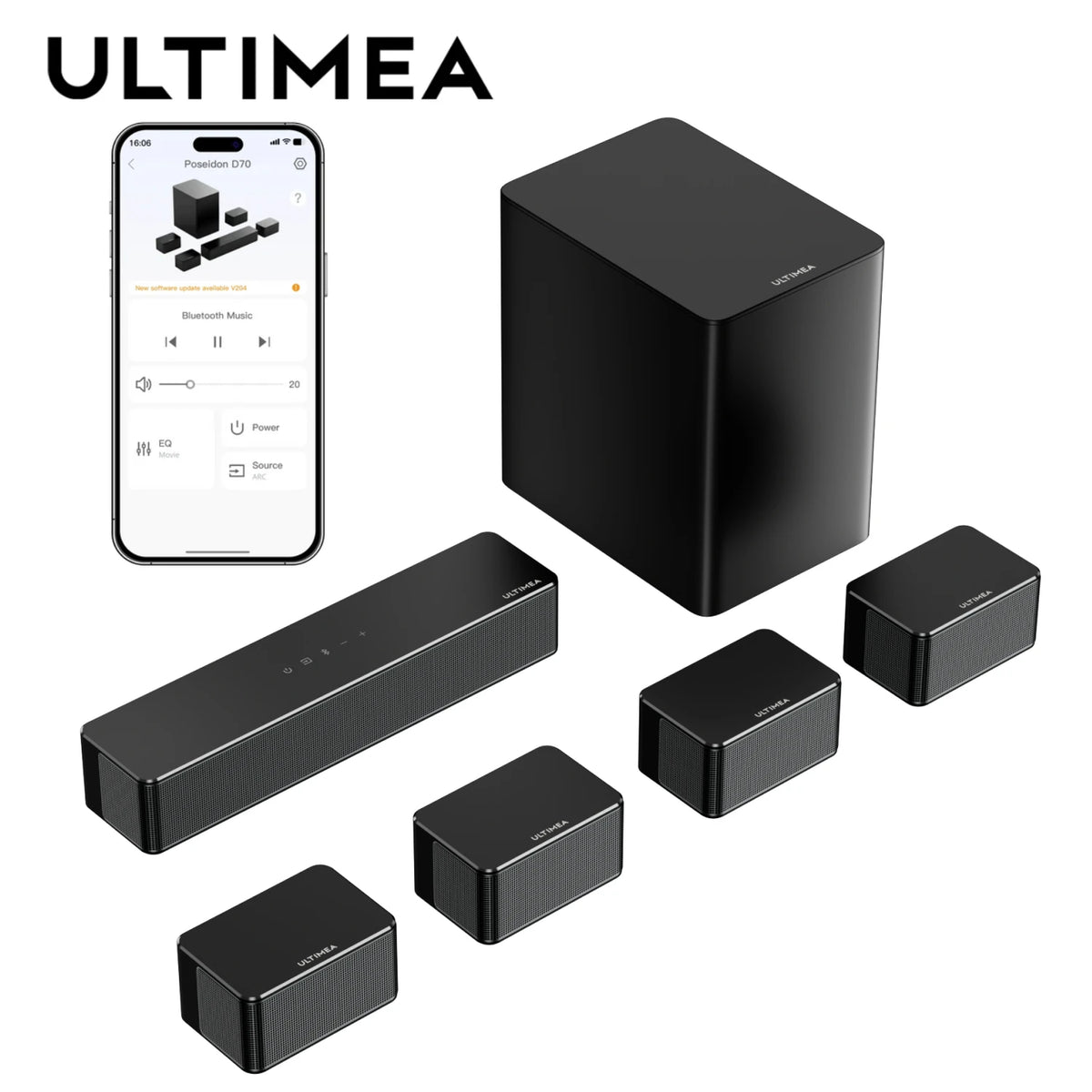 ULTIMEA Poseidon D70 Dolby Atmos Surround Soundbar System