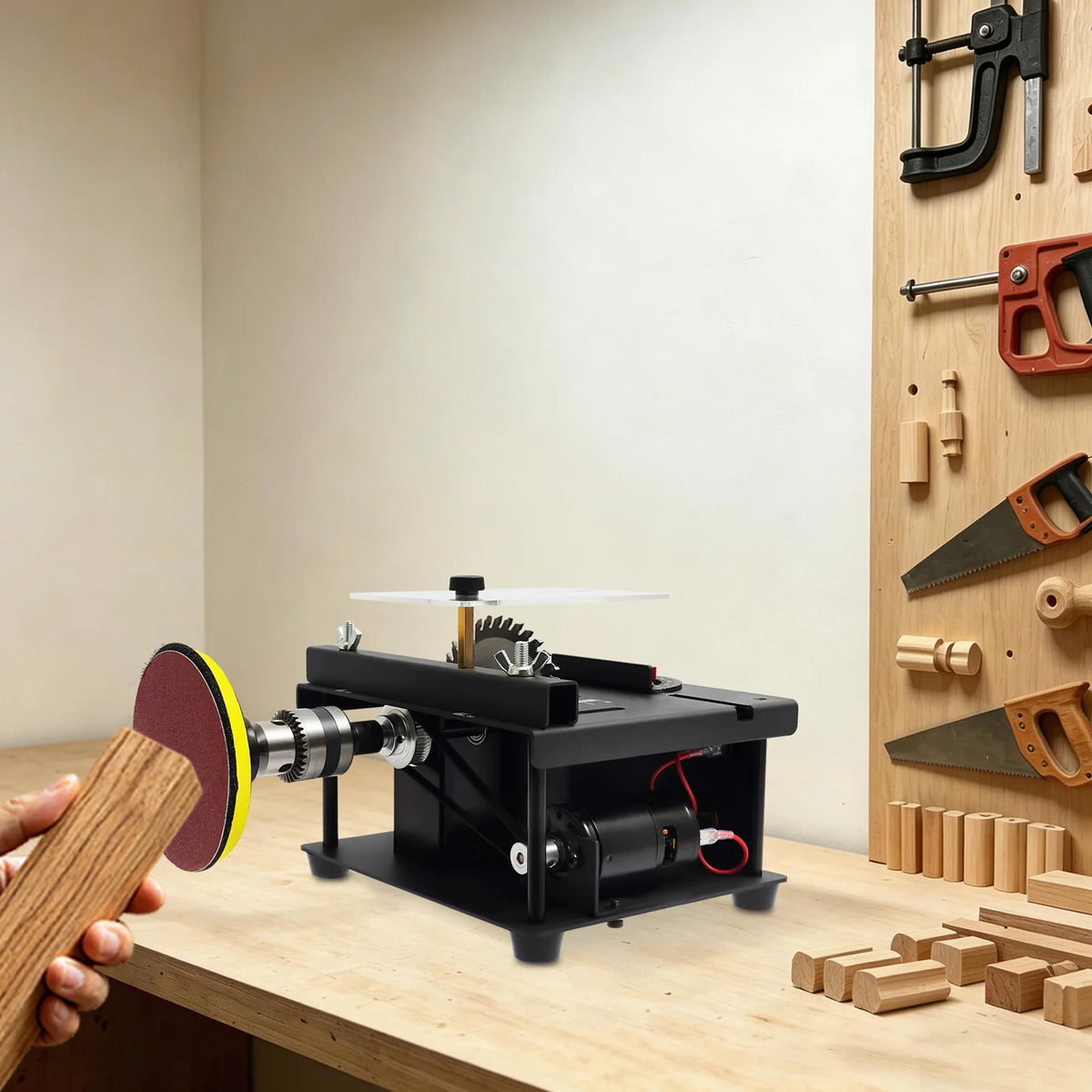 Multifunctional Mini Table Saw for DIY Woodworking and Crafting