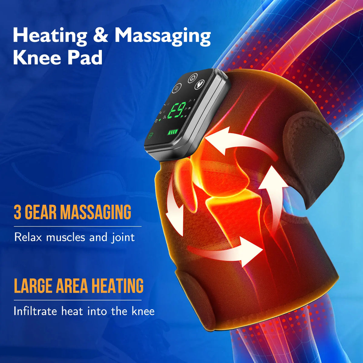 Hailicare Cordless 3-In-1 Thermal Knee Brace With Vibration Massage