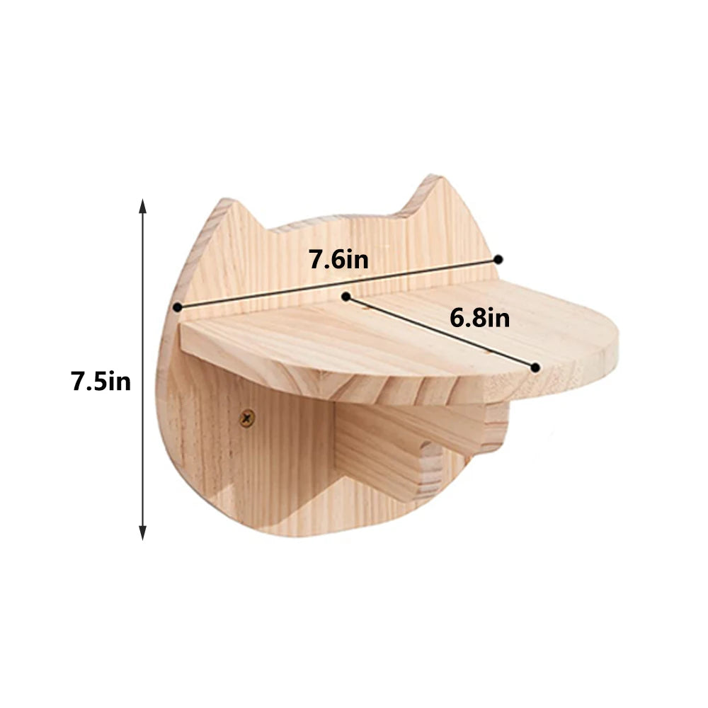 CWV Cat Wall Shelves With Moon Hammock And Star Perches
