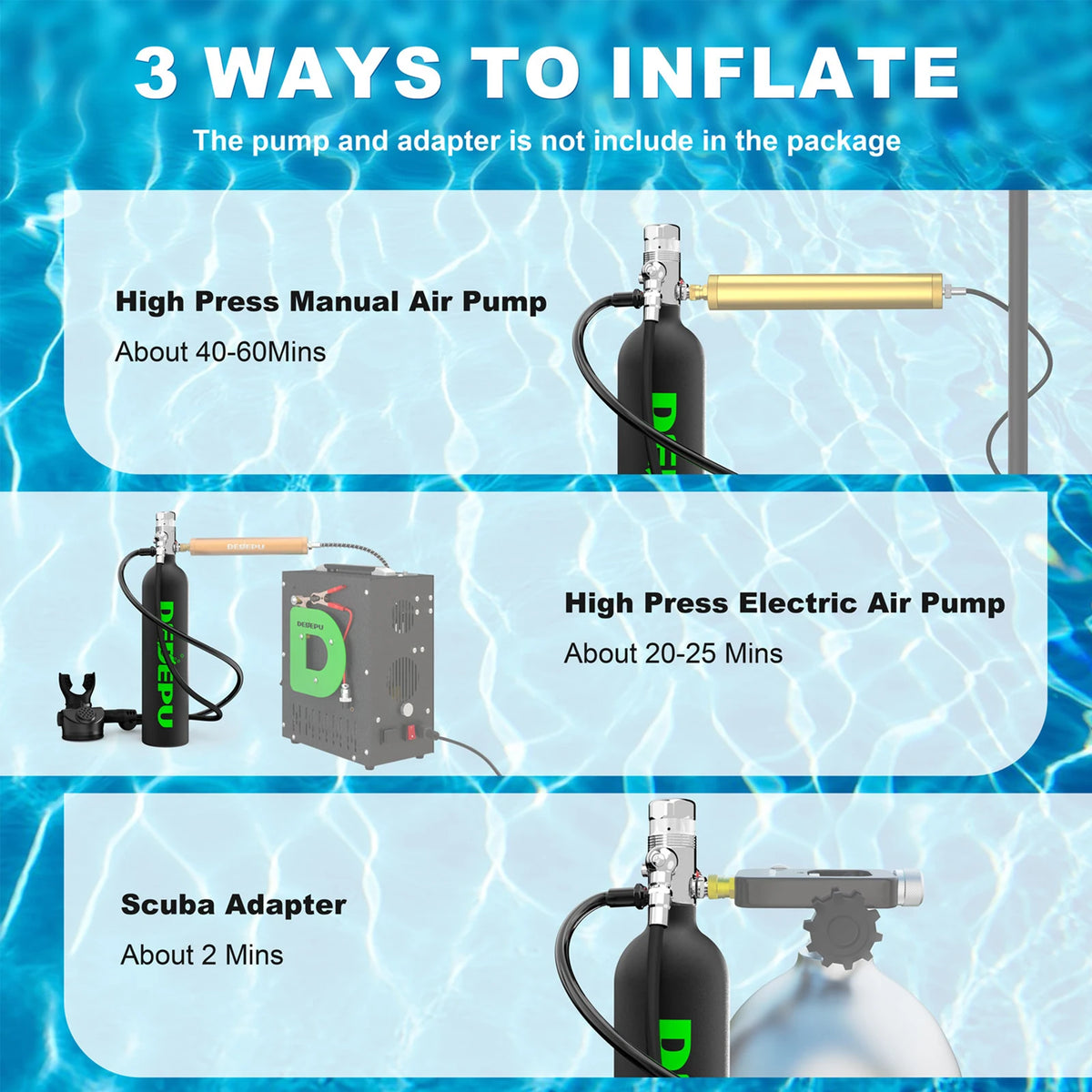 DEDEPU Portable Mini Diving Tank With Diving Mask And Snorkel