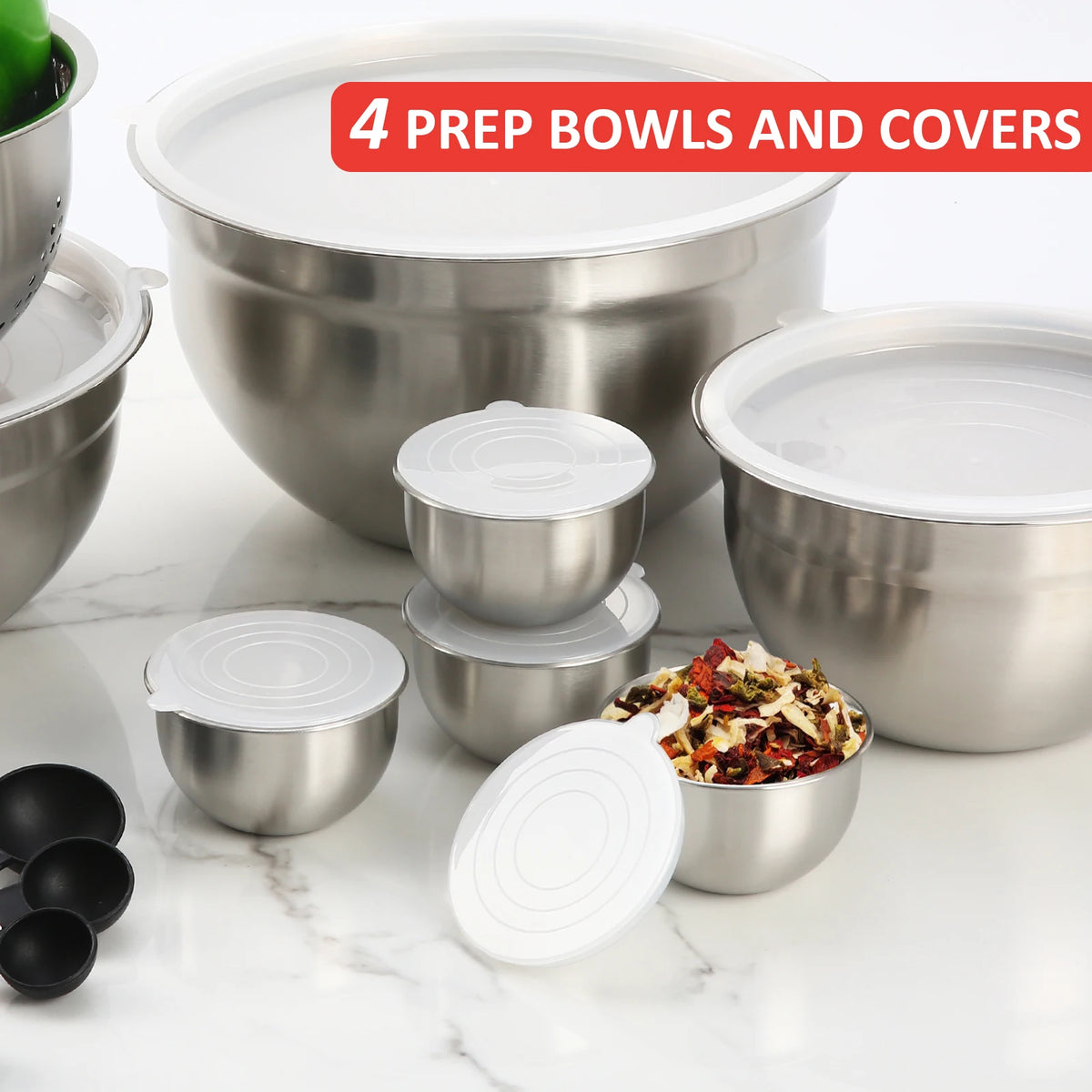 BARENTHAL Stainless Steel Nesting Mixing Bowl Set With Lids