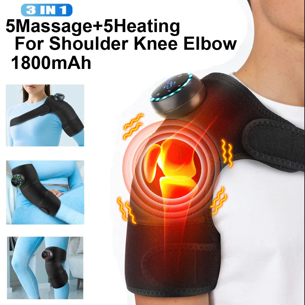 Hailicare Heated Shoulder Massager Wrap With Vibration And Support