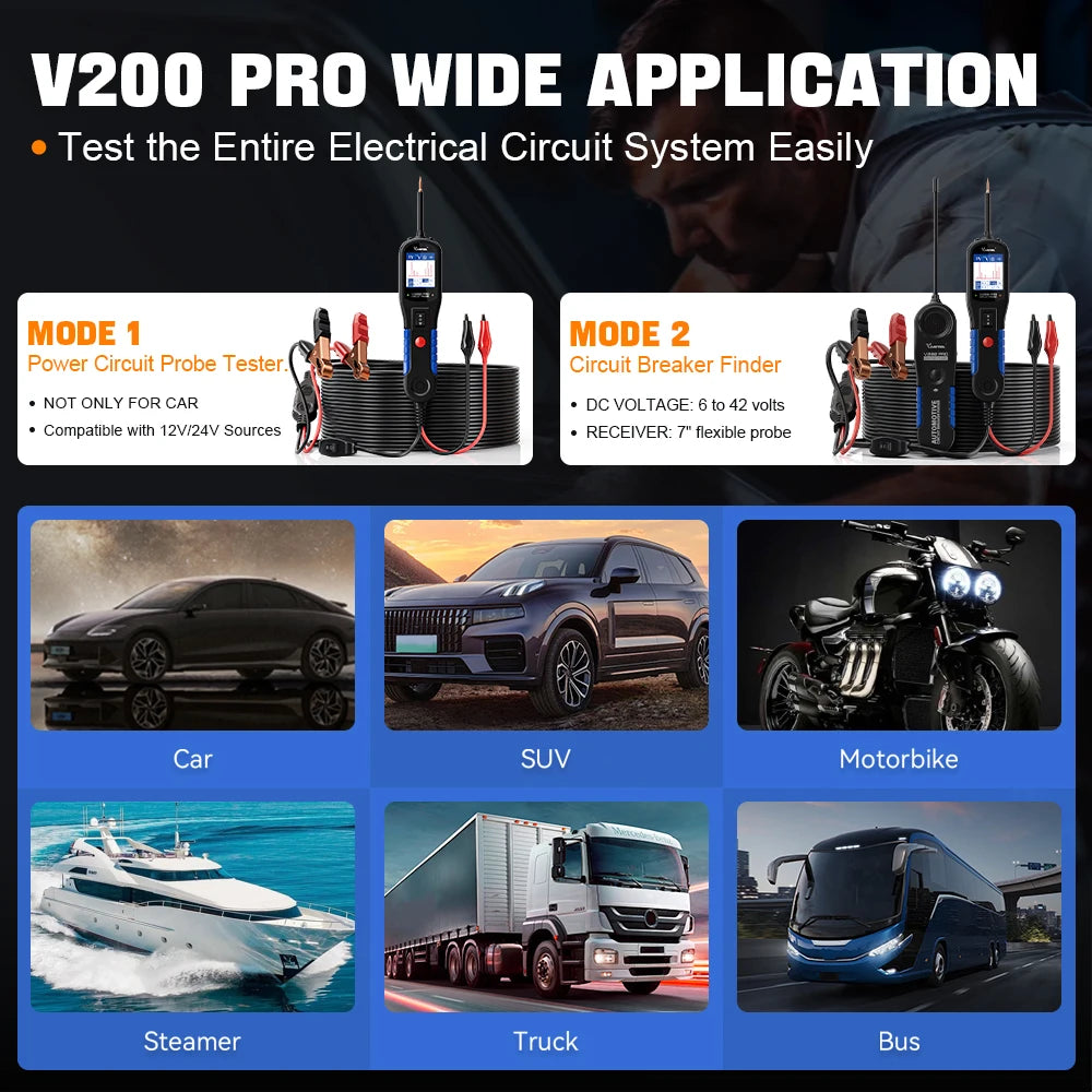 VDIAGTOOL V200PRO Automotive Circuit Probe for Electrical Diagnostics