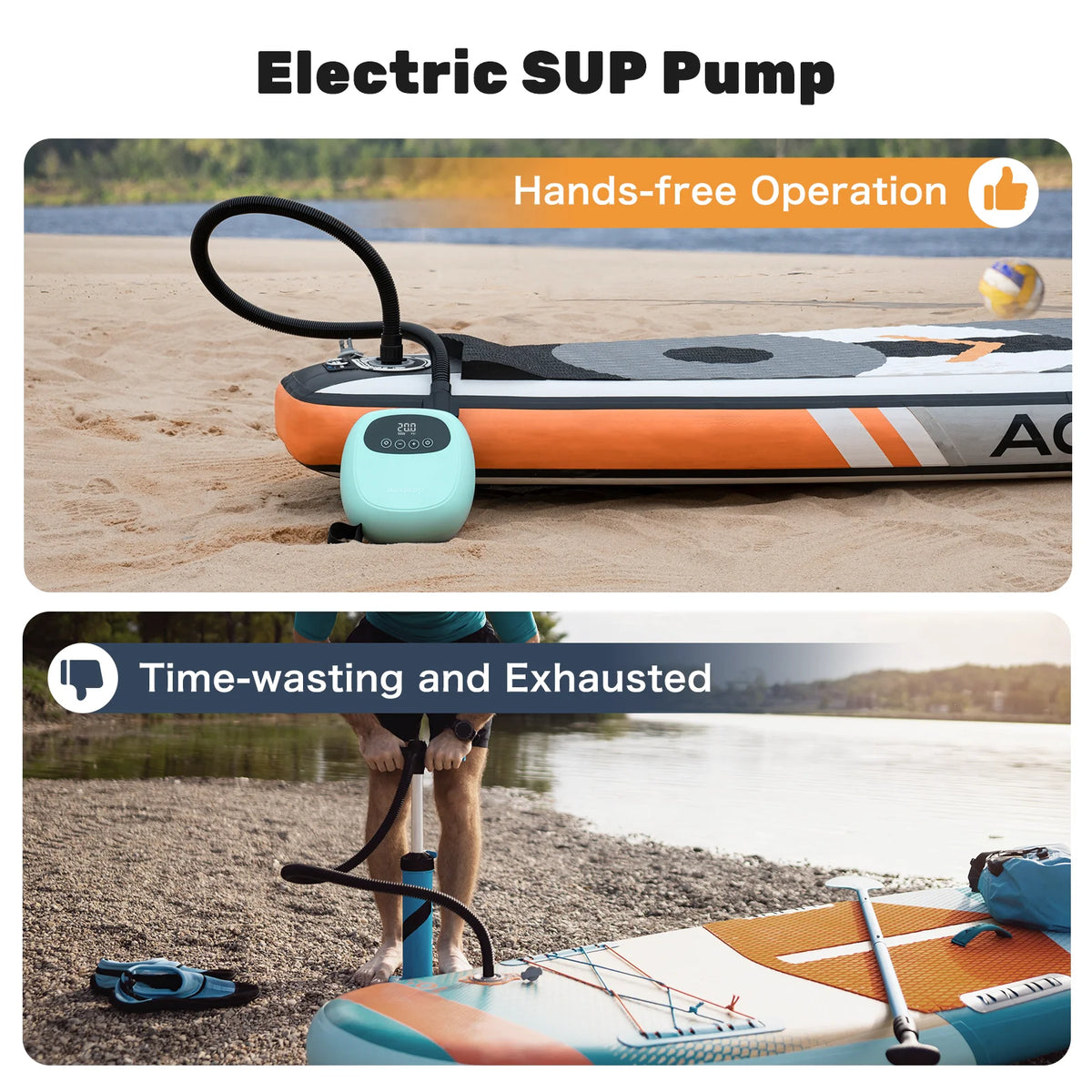 Dwndpump Portable Electric SUP Pump for Paddle Boards and Kayaks