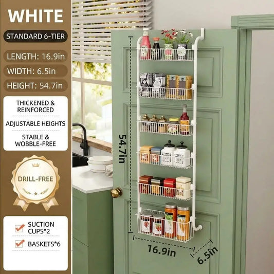 HiMISS Over The Door Metal Pantry And Kitchen Storage Organizer