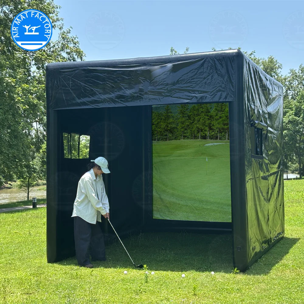 Inflatable PVC Golf Simulator Enclosure for Indoor and Outdoor Practice