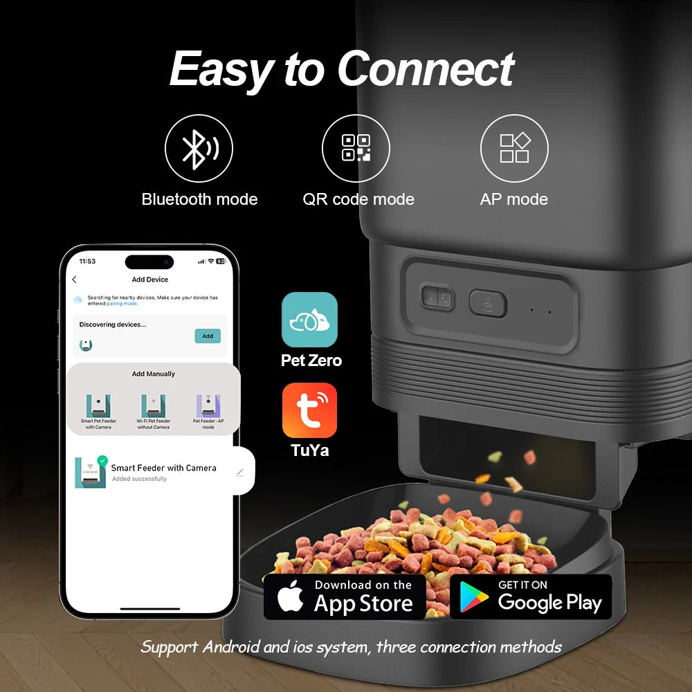 Nityers Smart Pet Feeder With App Control And Voice Recording