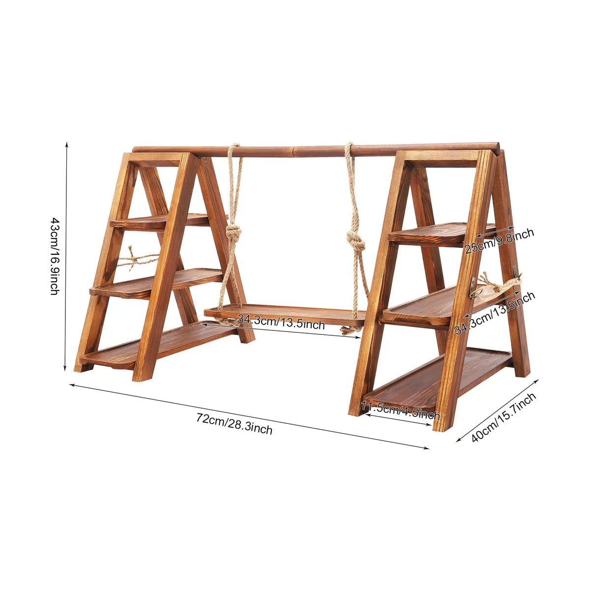 Three Tier Wooden Dessert Stand for Cakes Pastries and Parties