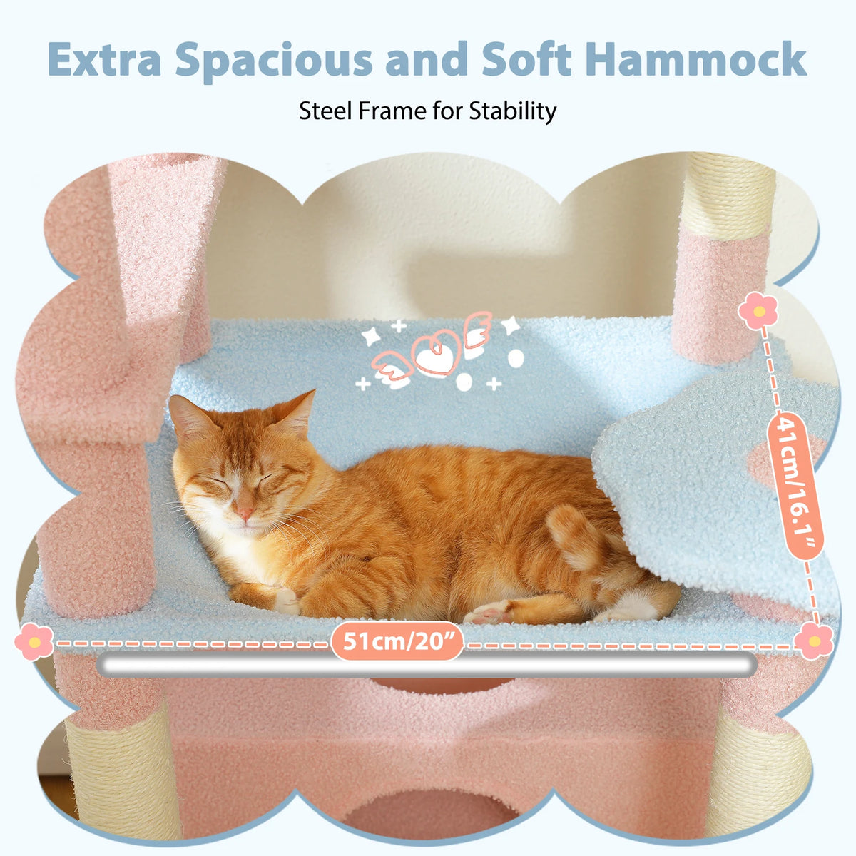 PETEPELA Multi Level Cat Tree With Sisal Scratching Posts