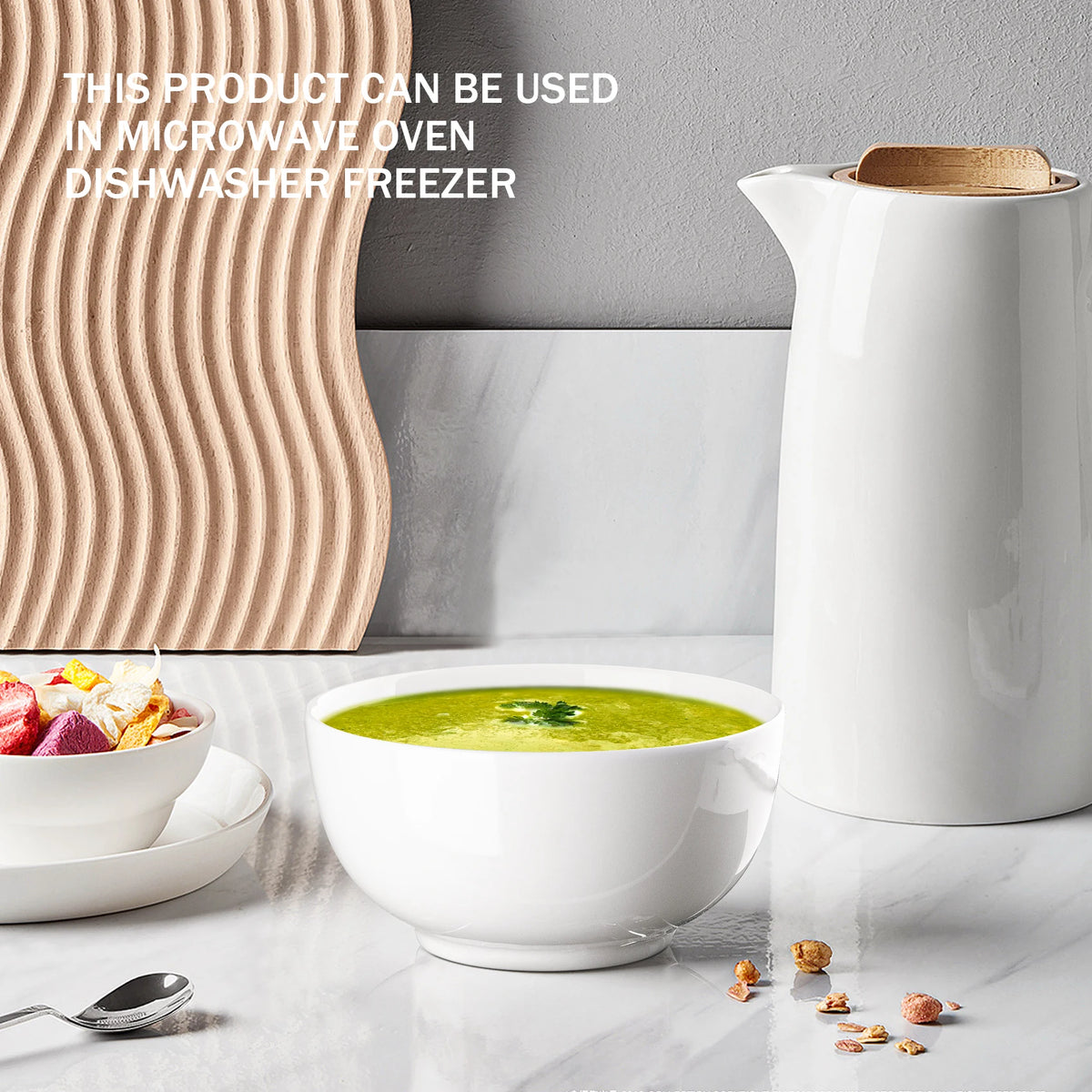 Porcelain Bowls for Cereal Soup Salad Pasta and Everyday Use