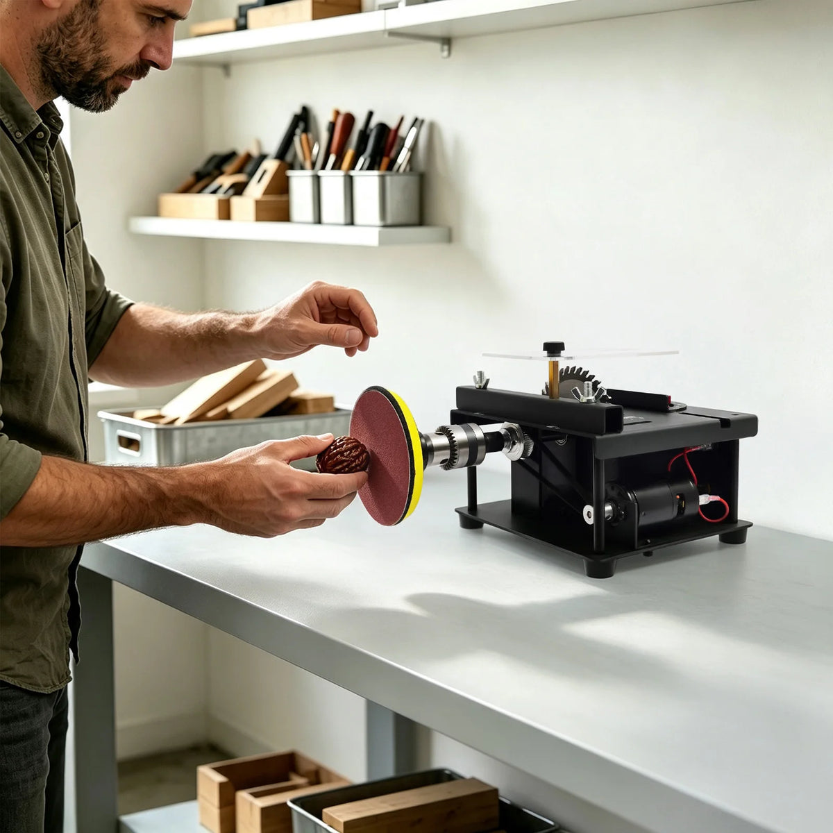 Multifunctional Mini Table Saw for DIY Woodworking and Crafting