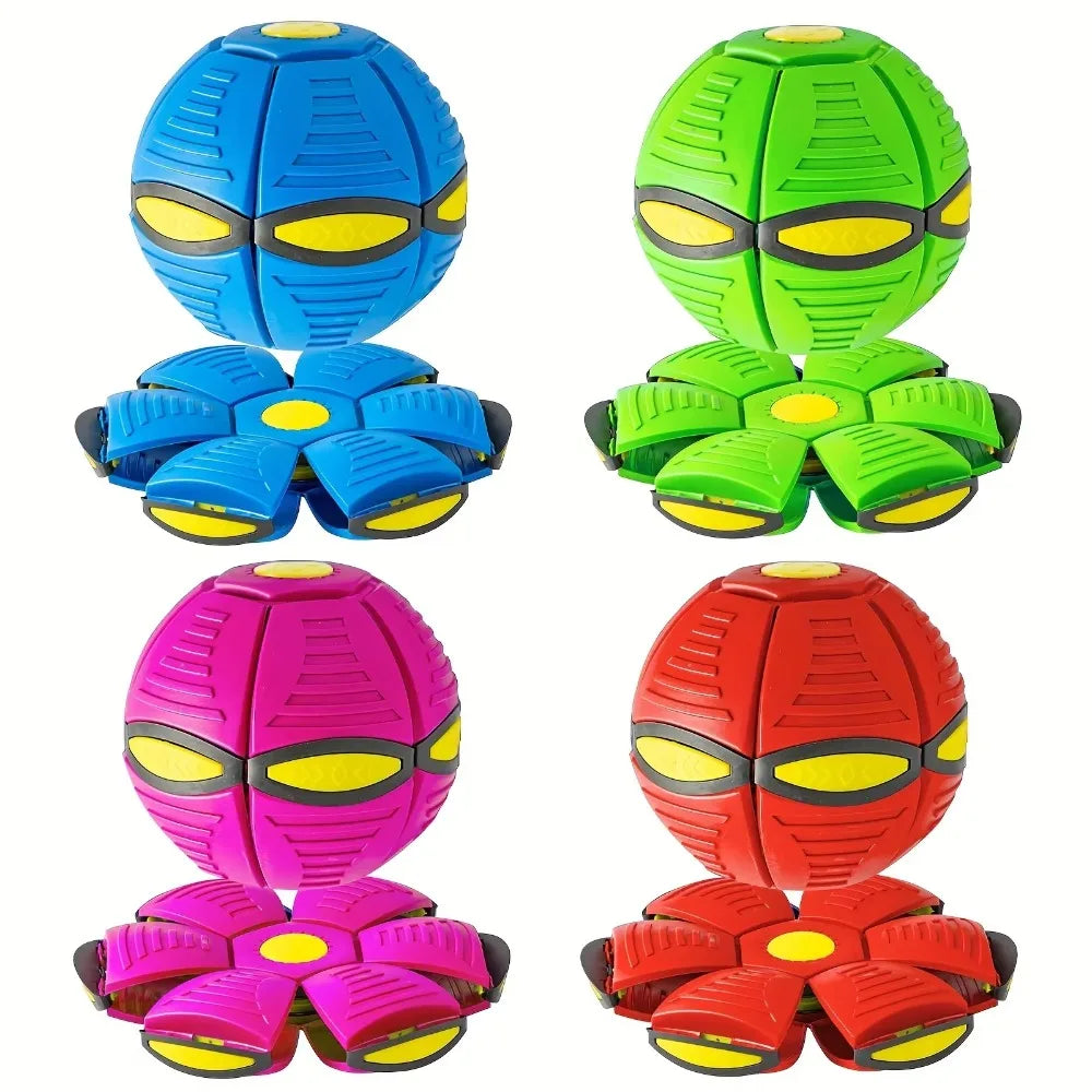 Flying Saucer Bouncing Ball Dog Toy For Outdoor Exercise