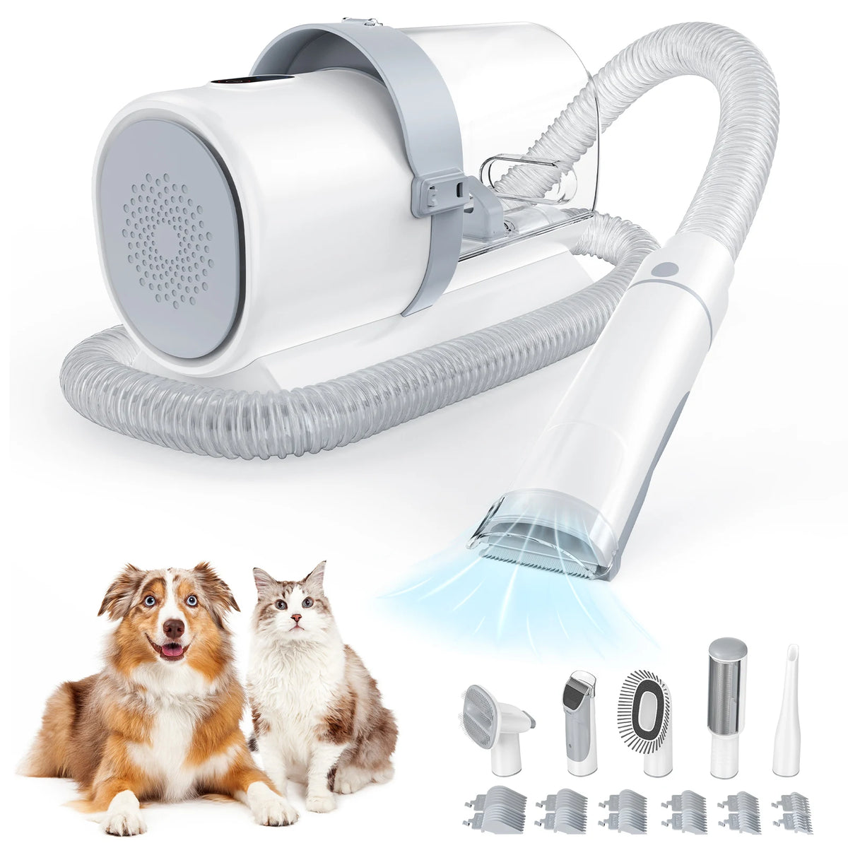 JHK Pet Grooming Vacuum Kit With Clippers And Grooming Tools