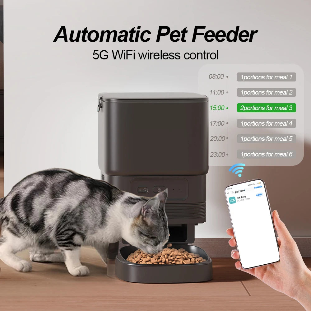 Nityers Smart WiFi Pet Feeder With Remote App Voice Recording
