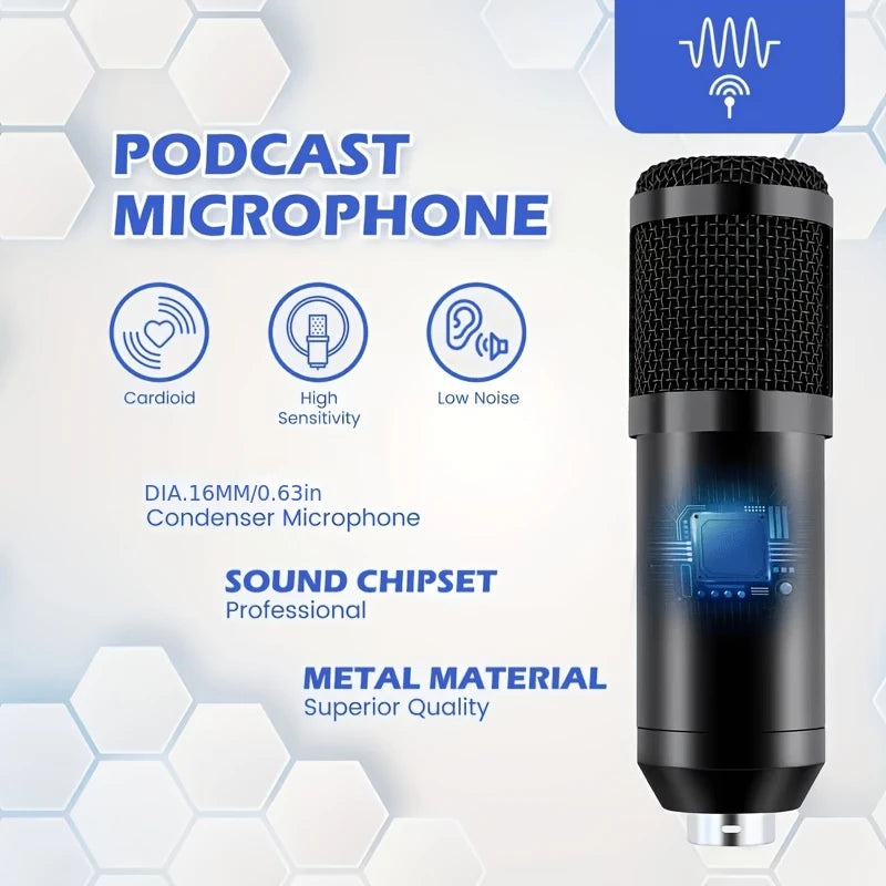 Home Recording Studio Kit With Condenser Microphone And Mixer Equipment