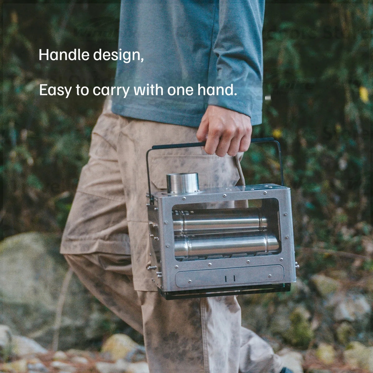 Naturehike Stainless Steel Wood Burning Tent Stove With Glass Door