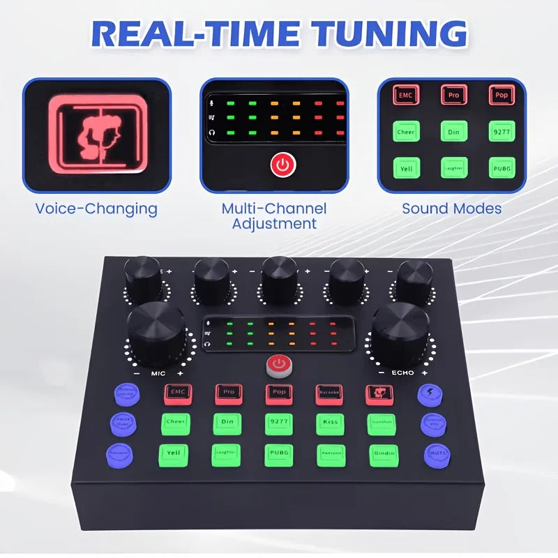Home Recording Studio Kit With Condenser Microphone And Mixer Equipment
