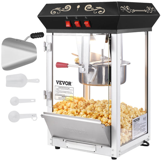 SucceBuy Commercial Countertop Popcorn Popper With Tempered Glass