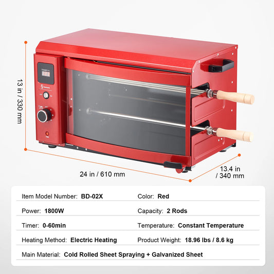 VEVOR Electric Shawarma Grill Machine for Restaurant Chicken Cooking