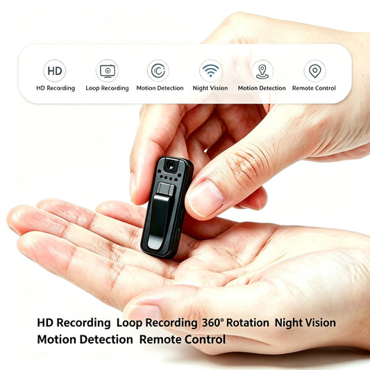 Wearable Body Camera With Night Vision And Motion Detection Recording