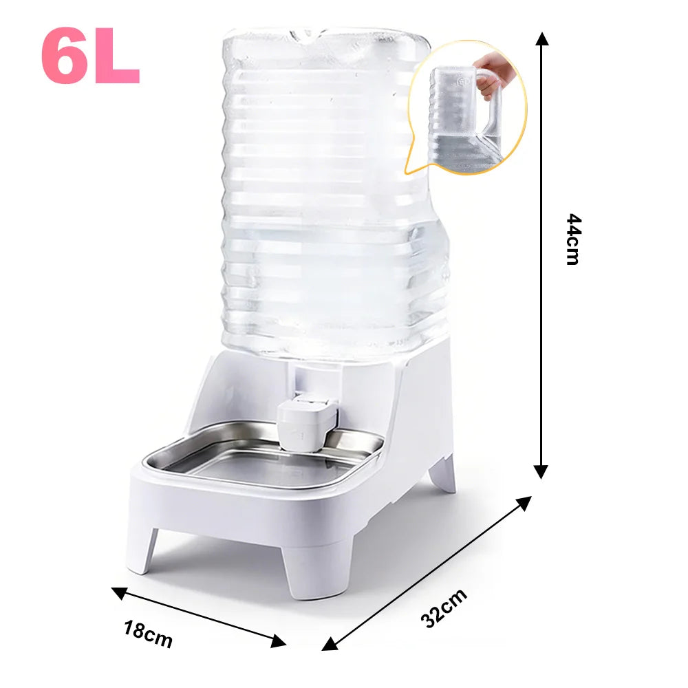 NITYERS Gravity Fed Stainless Steel Pet Water Dispenser