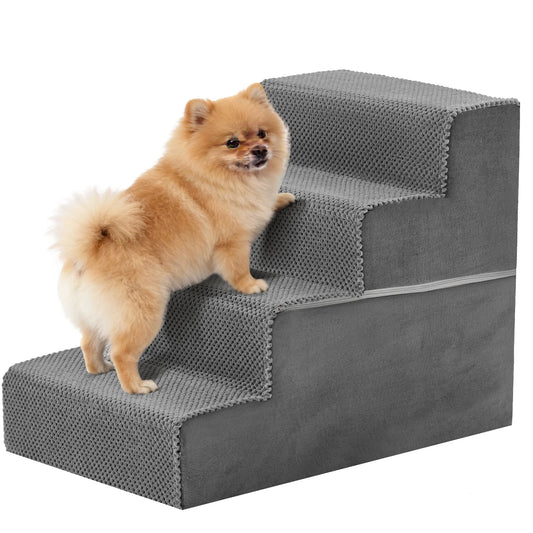 Angled Foam Dog Stairs With Non Slip Steps For Pets