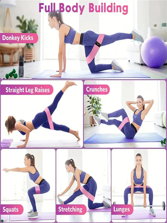 Pilates Yoga Resistance Bands for Stretching and Lower Body Workouts