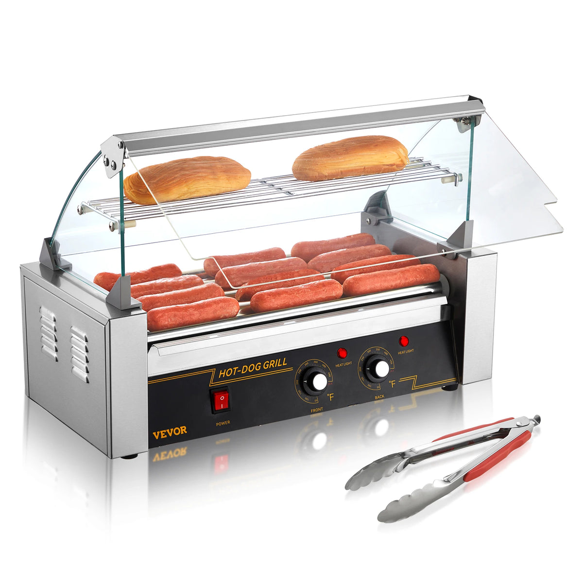 SucceBuy Commercial Hot Dog Roller Grill for Sausages and Corn