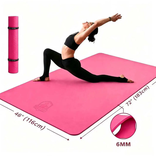 HAPBEAR Extra Large Non Slip TPE Yoga Mat for Pilates and Fitness