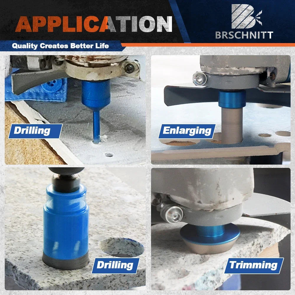 BRSCHNITT Diamond Core Drill Bit Set for Tile and Stone