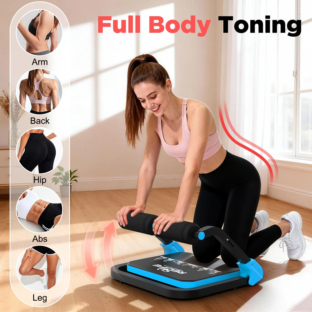 Adjustable Core Training Machine With Automatic Rebound Sit Up Exercise Equipment