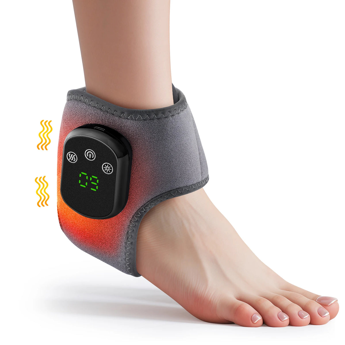 Hailicare Heated Ankle Brace with Five Level Vibration Support