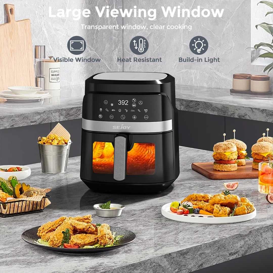 SEJOY Multifunction Air Fryer Oven For Roasting Baking And Dehydrating