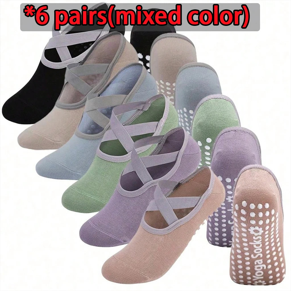 Non Slip Yoga Grip Socks for Pilates Ballet and Dance