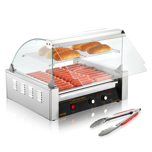 SucceBuy Commercial Hot Dog Roller Grill for Sausages and Corn