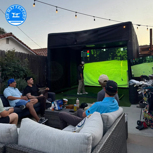 Inflatable PVC Golf Simulator Enclosure for Indoor and Outdoor Practice