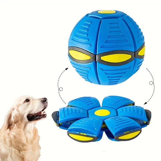 Flying Saucer Bouncing Ball Dog Toy For Outdoor Exercise
