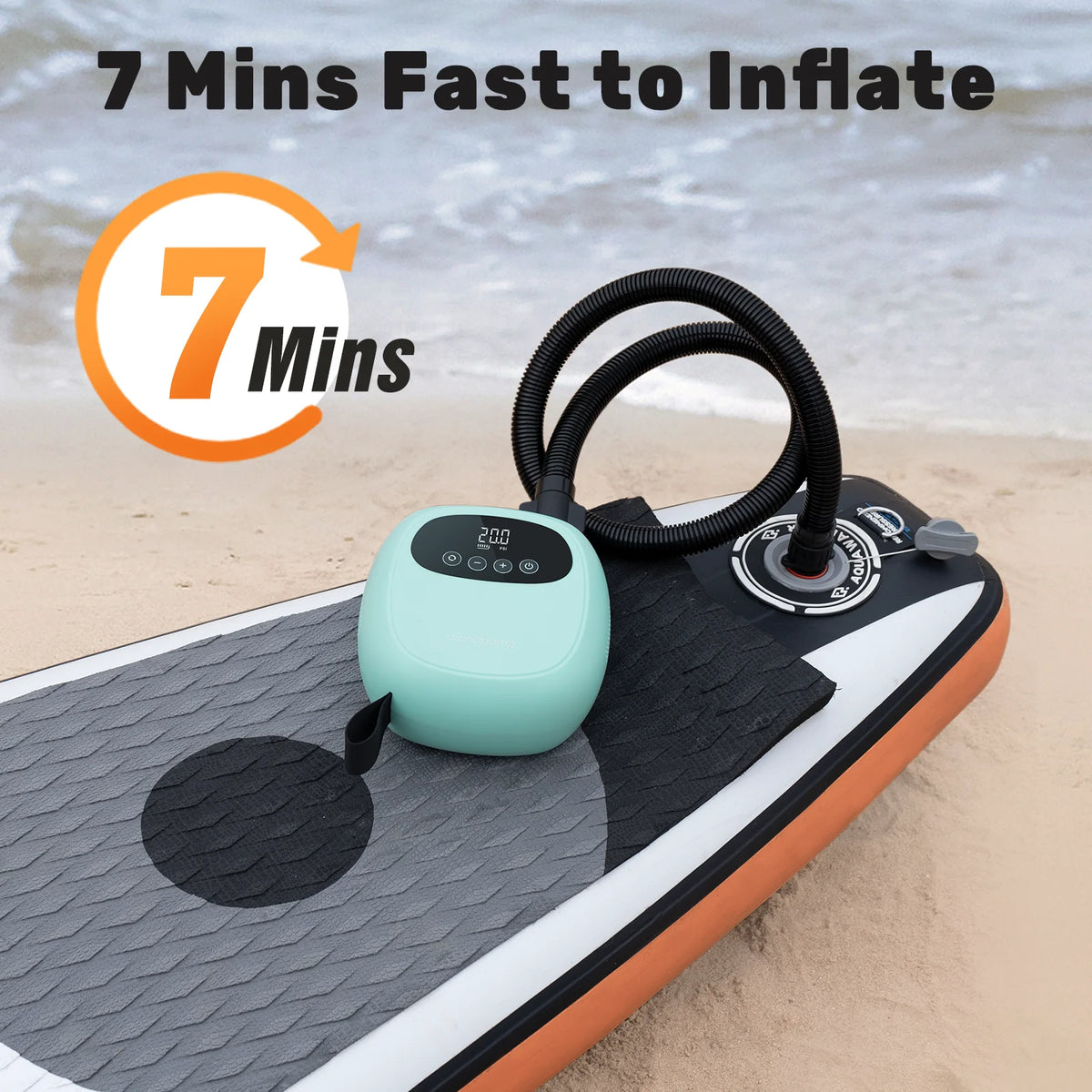 Dwndpump Portable Electric SUP Pump for Paddle Boards and Kayaks