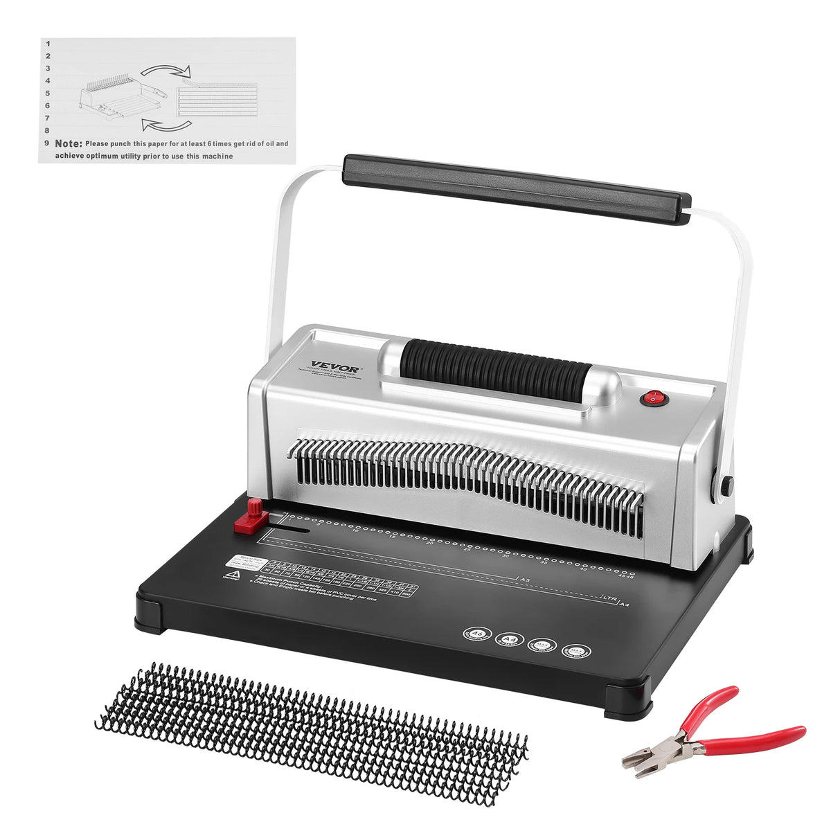 SucceBuy Manual Coil Binding Machine With 34 Hole Punch