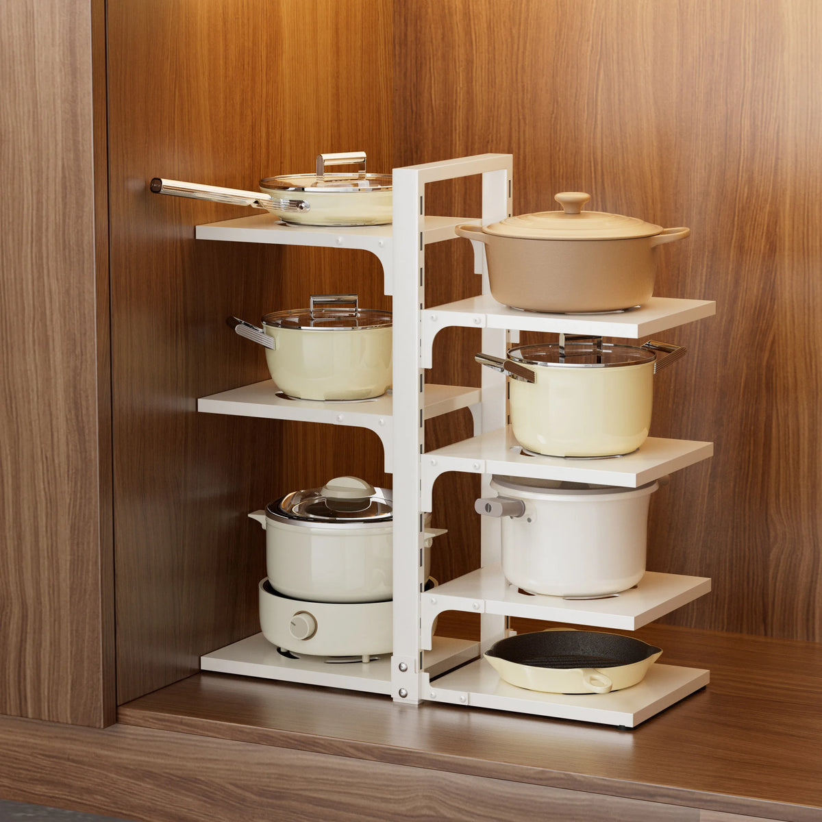 Adjustable Stainless Steel Kitchen Storage Rack With Drain Organizer