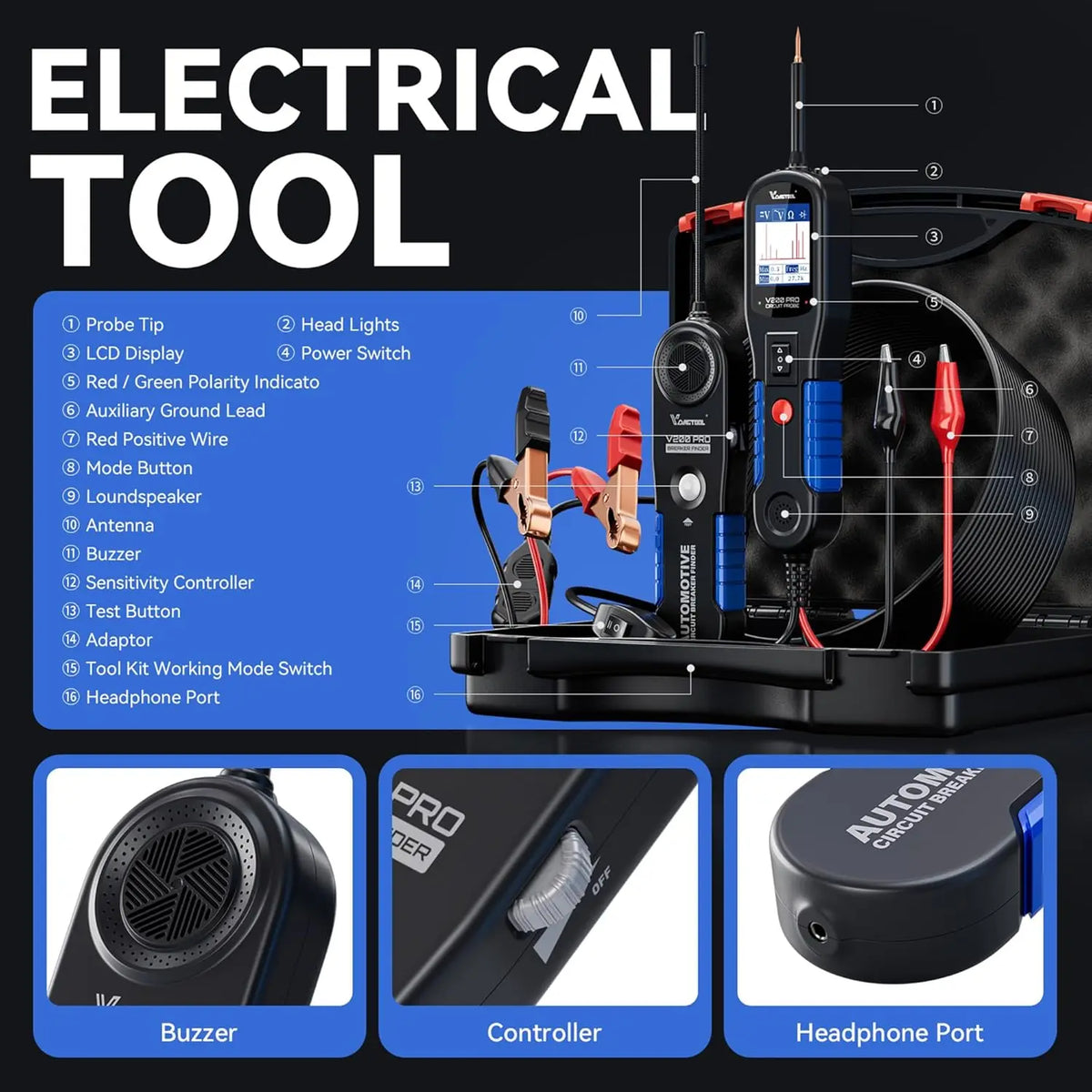 VDIAGTOOL V200PRO Automotive Circuit Probe for Electrical Diagnostics