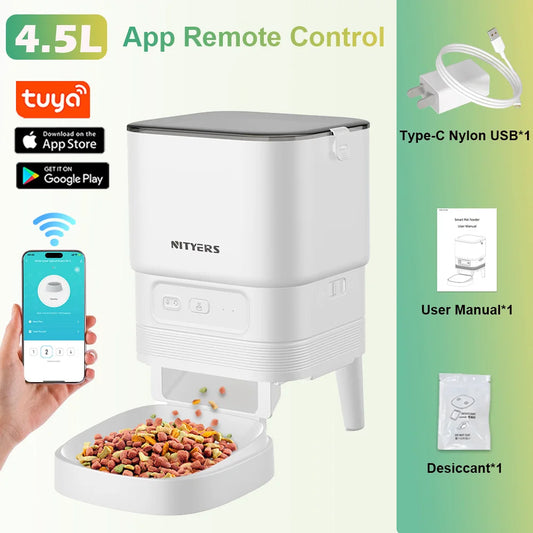 Nityers Smart Pet Feeder With App Control And Voice Recording
