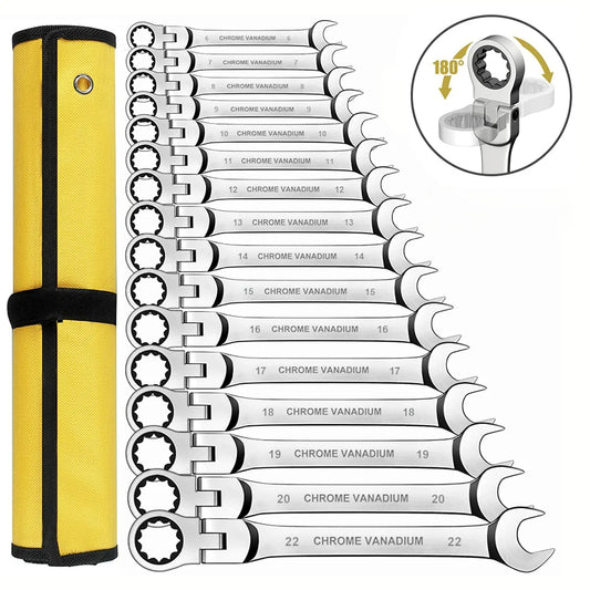 Durable Double End Ratchet Wrench Set for Garage DIY Repairs