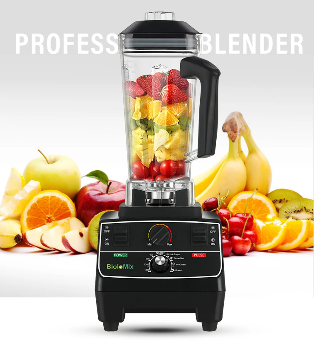 BioloMix Professional Blender With Smart Timer For Smoothies And Ice