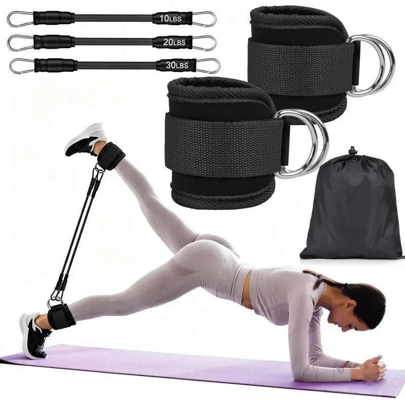 Ankle Resistance Bands With Secure Cuffs For Glute Training