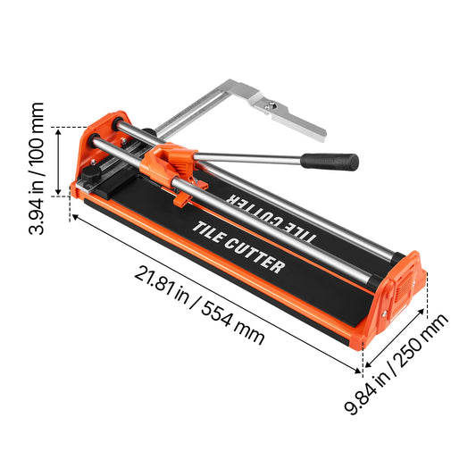 SucceBuy Manual Tile Cutter With Double Rails And Carbide Wheel